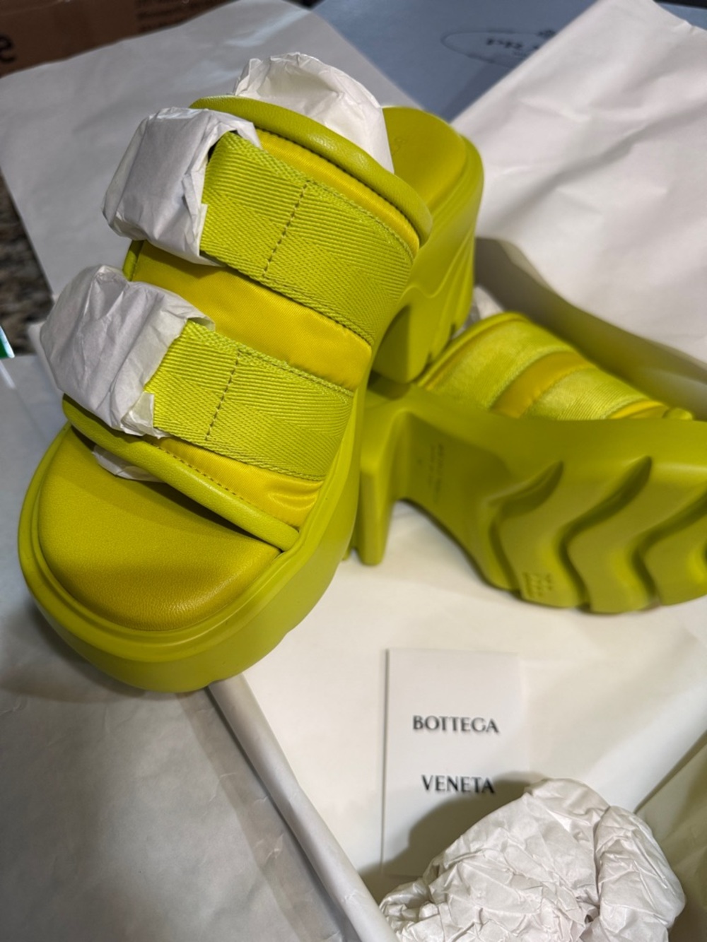 Bottega Veneta Flash Double Buckle Platform Slide Sandal